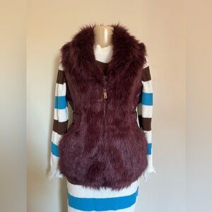Elegant Burgundy Red Teddy Jacket